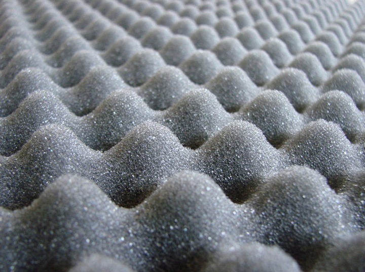 Schiuma acustica in poliuretano 200x100cm 40mm ondulata