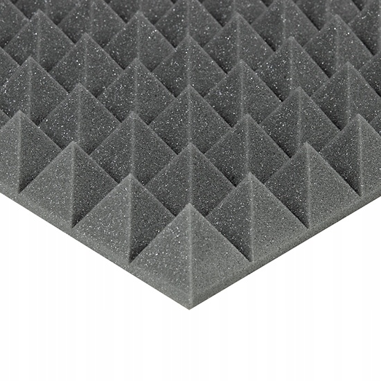 schiuma acustica fonoassorbente PIRAMIDE 70mm 200x100cm senza colla ignifuga megamix.sk