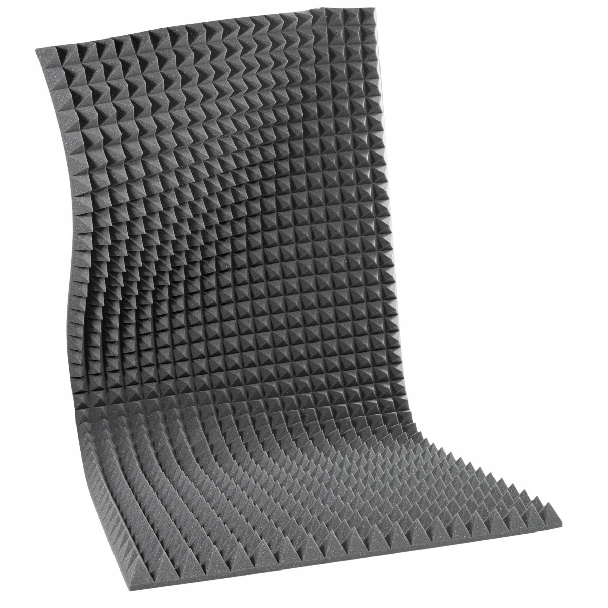 schiuma acustica fonoassorbente PIRAMIDE 80mm 200x100cm senza colla ignifuga megamix.sk