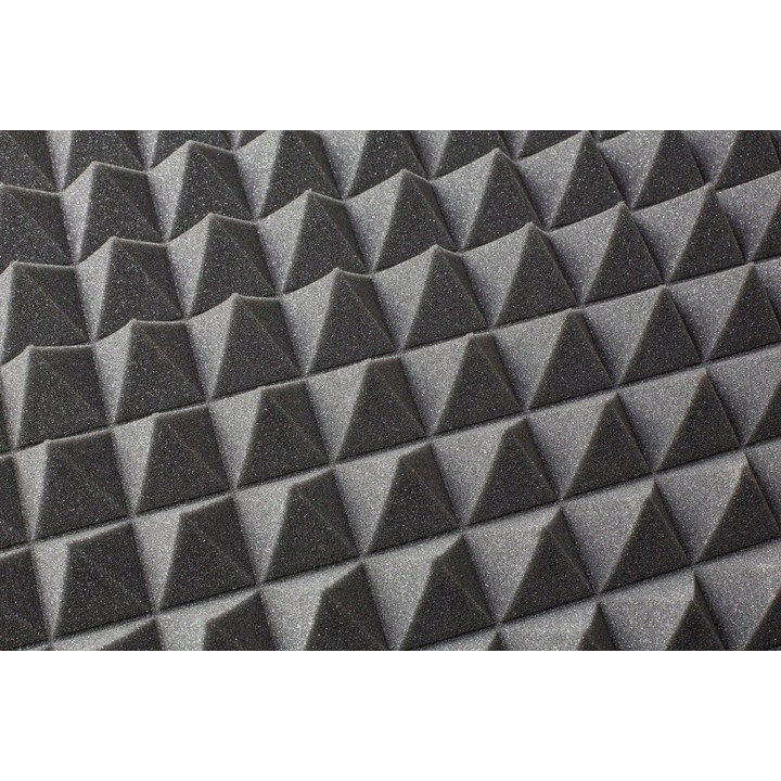 schiuma acustica fonoassorbente PIRAMIDE 80mm 200x100cm senza colla ignifuga megamix.sk