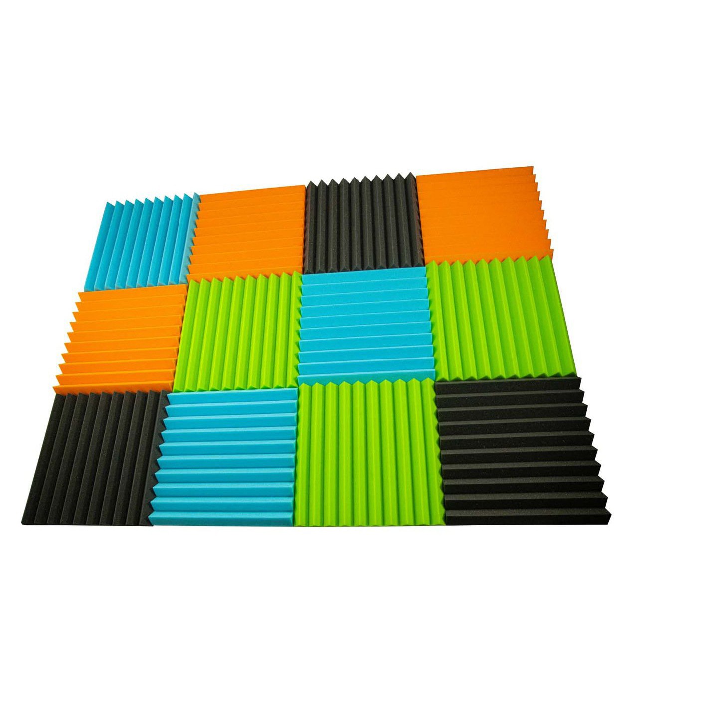 Pannello acustico 50x50x5cm arancione autoestinguente ignifugo megamix