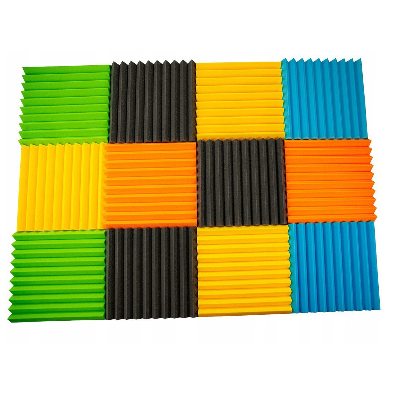 Pannello acustico 50x50x5cm giallo autoestinguente ignifugo megamix