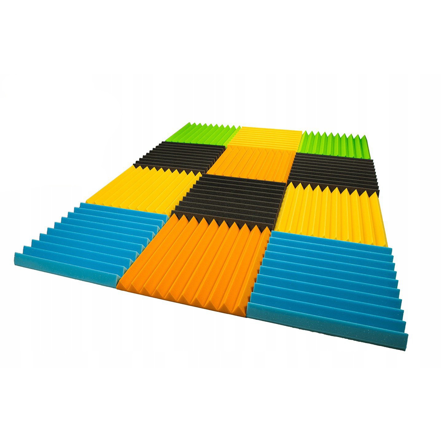 Pannello acustico 50x50x5cm giallo autoestinguente ignifugo megamix