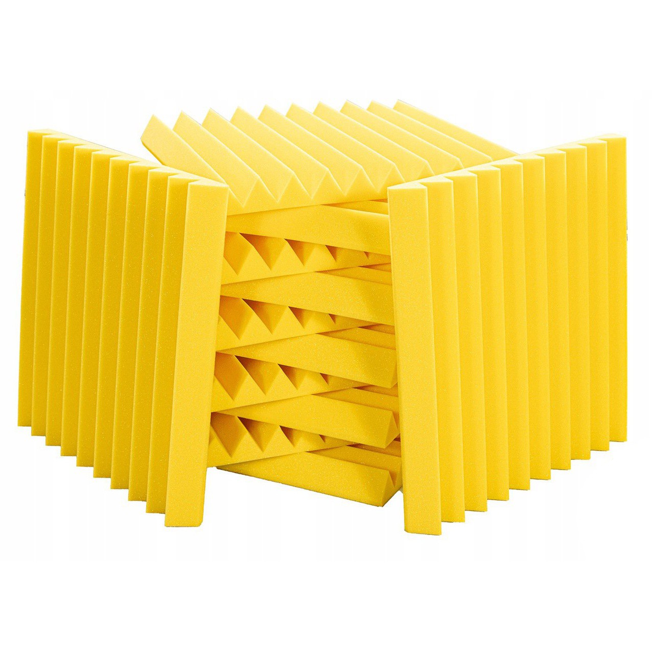 Pannello acustico 50x50x5cm giallo autoestinguente ignifugo megamix