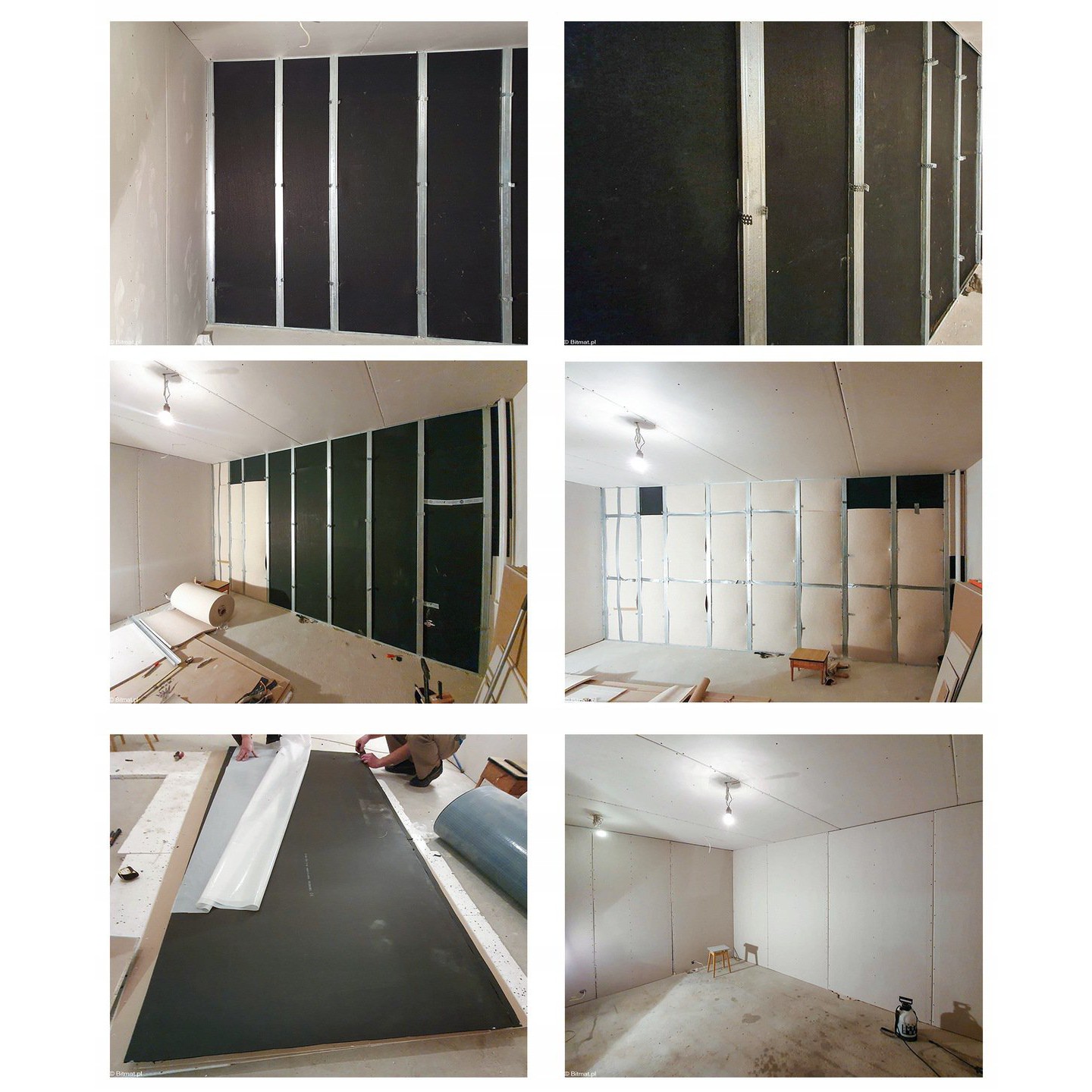 Antivibrante isolante acustico in gomma spessore 8mm 25x100cm G8 megamix