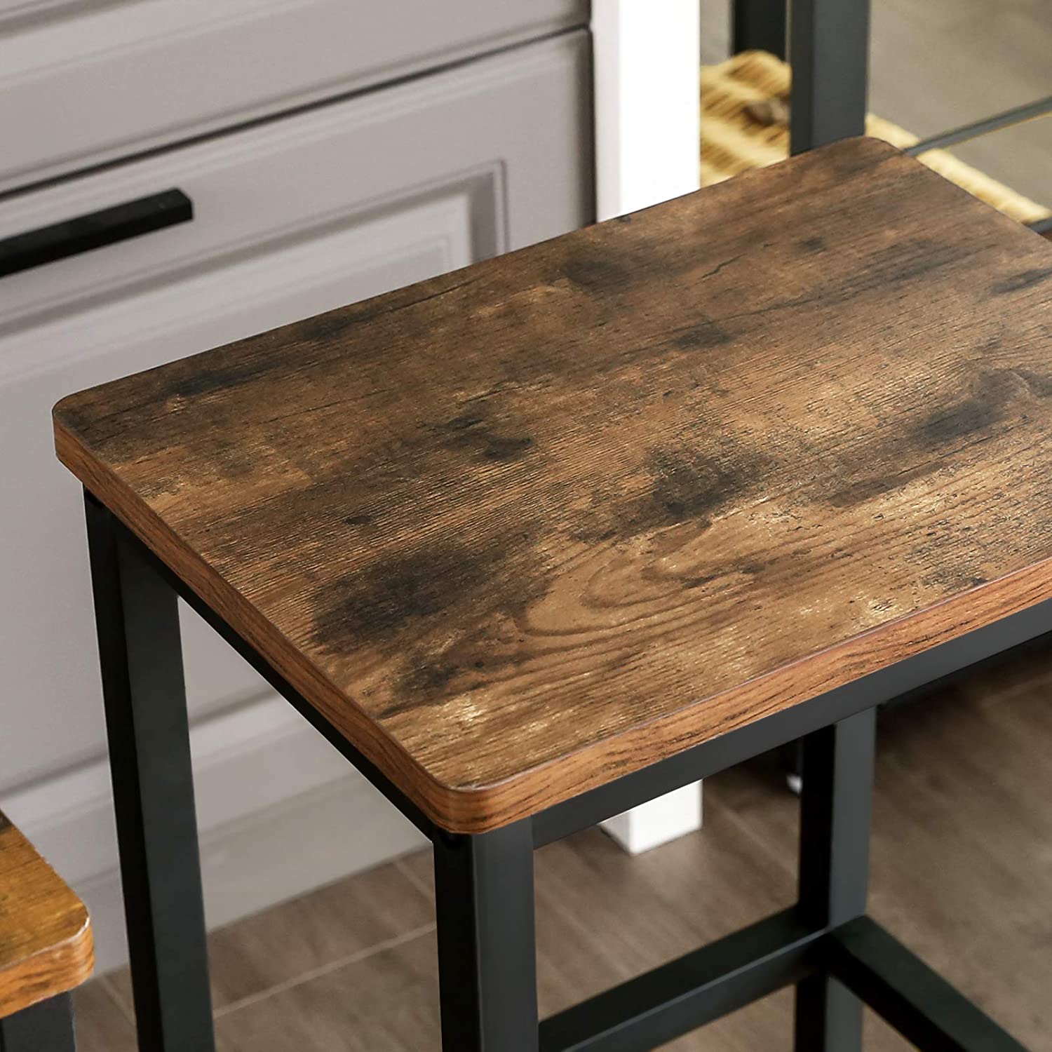 sgabelli da bar 2pz 40x30x65cm legno marrone metallo megamix.sk