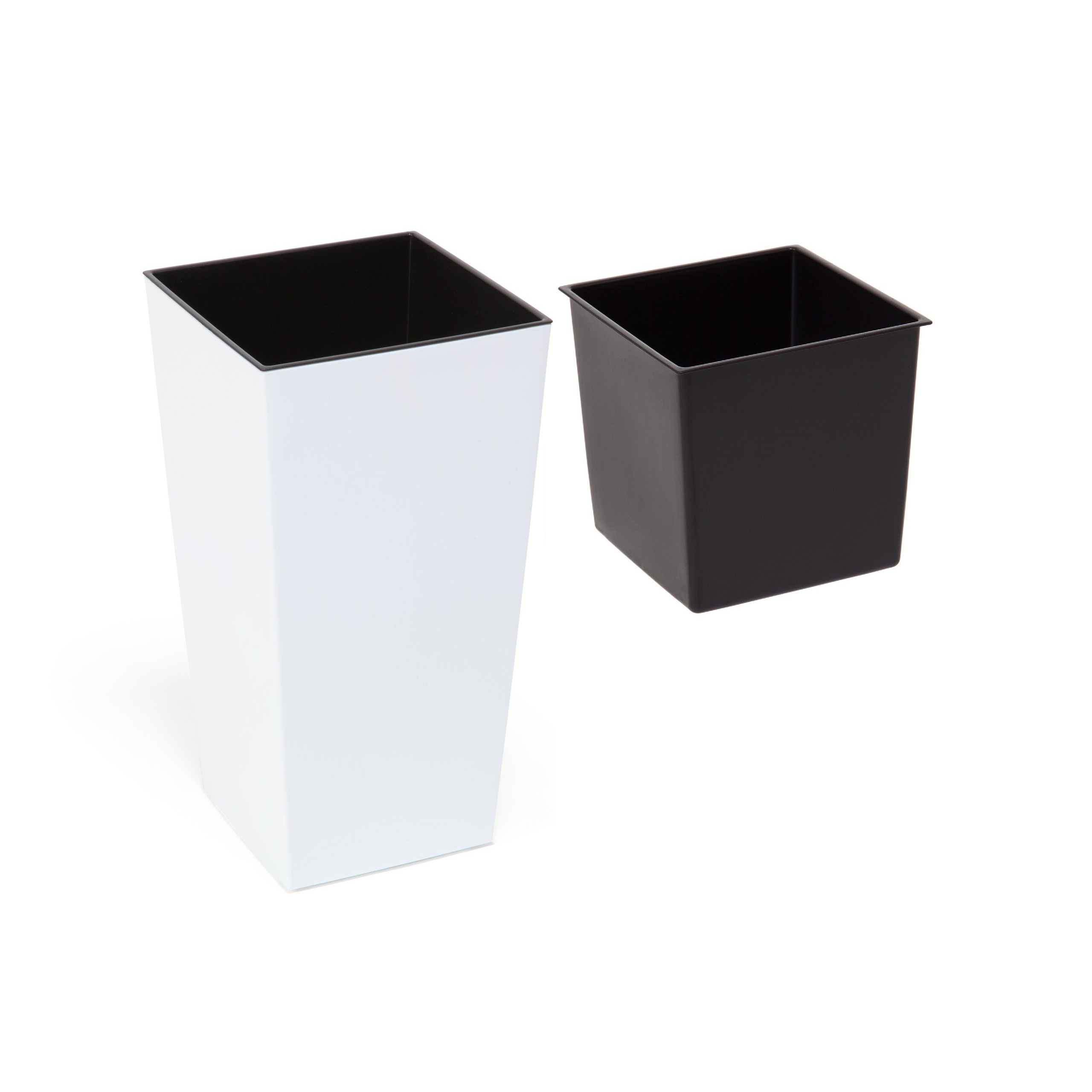 vaso bianco profondo 25x25h47cm con inserto megamix.sk