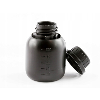 Bottiglia 100ml HDPE nera con tappo a vite
