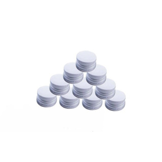 Tappo in alluminio a vite 28/18 mm 50 pezzi bianco