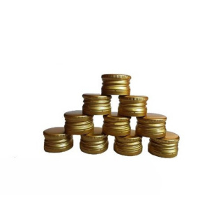 Tappo in alluminio a vite 28/18 mm 50 pezzi oro