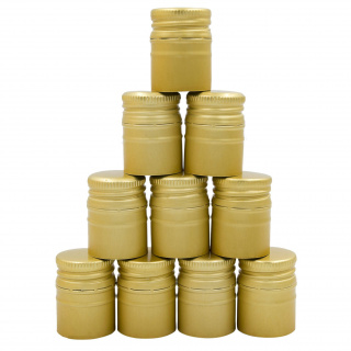 Chiusura a vite in alluminio 33/44 mm 50 pezzi oro lungo