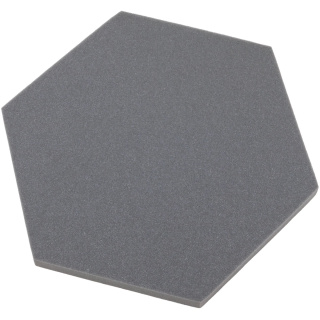 Pannello acustico esagonale grigio 50x50 cm spessore 3 cm esagono