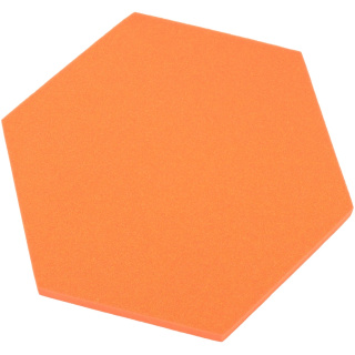 Pannello acustico esagonale arancione 50x50 cm spessore 3cm esagono