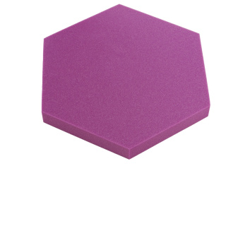 Pannello acustico esagonale viola 50x50 cm spessore 5 cm esagono