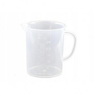 Tubo 250ml con manico graduato in rilievo PP 9cm