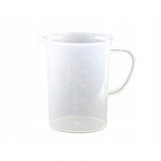 Tubetto 500ml con manico scala graduata in rilievo PP 12cm