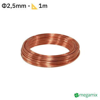 Filo di rame Φ2,5mm 1m