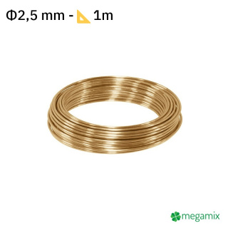 Filo di ottone Φ2,5 mm 1m