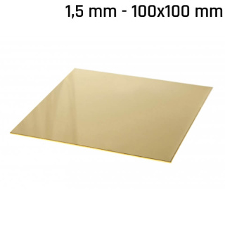 Lamiera di ottone 100x100x1,5mm