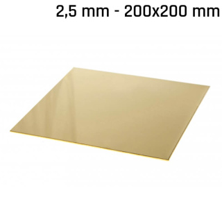 Lamina di ottone 200x200x2,5mm
