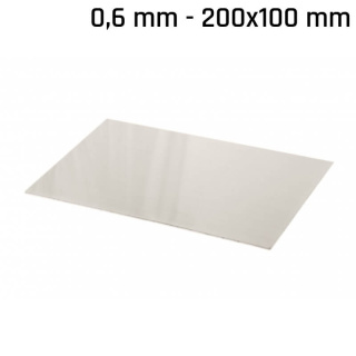 Lastra di alpacca (nuovo argento) 200x100x0,6mm