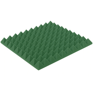 Pannello acustico verde scuro PIRAMIDE 50x50 cm spessore 5 cm