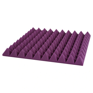 Pannello acustico viola PIRAMIDE 50x50 cm spessore 5cm