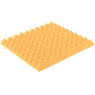 Pannello acustico giallo PIRAMIDE 50x50 cm spessore 5 cm