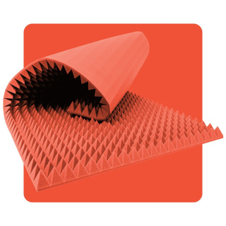 Pannello acustico in schiuma Piramide 200×100 cm 7 cm melone