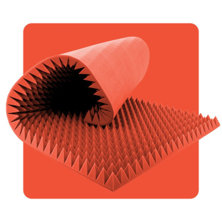 Pannello acustico in schiuma Piramide 200×100 cm 4 cm melone