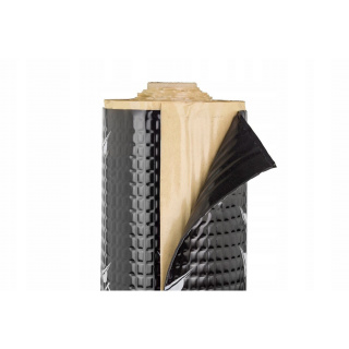 Tappetino autoadesivo in butile di alluminio nero 2,5 mm 25x25cm AB-25