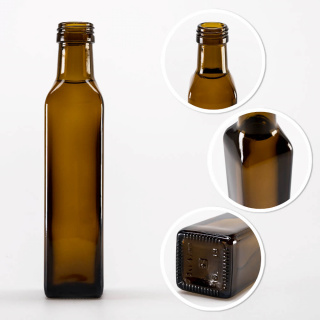 Bottiglia di vetro 5 pz 250ml 21cm MARASCA oliva
