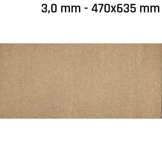 Piastra sigillante in sughero-gomma 470x635x3,0 mm