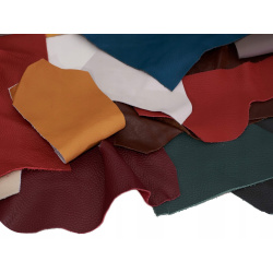 Pezzi di pelle 1 kg, mix colori, pelle morbida italiana, medio-grande