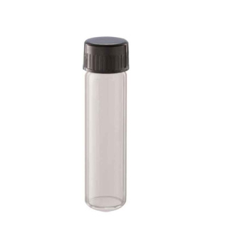 Sklenená skúmavka plochá so skrutkovacím uzáverom 25x57 mm, objem 10 ml
