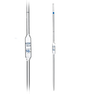 Pipetta monouso, 25 ml, classe A, scala blu, con certificato – DIN ISO 648