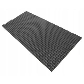 Schiuma acustica fonoassorbente PIRAMIDE 50mm 200x100cm senza colla ignifuga