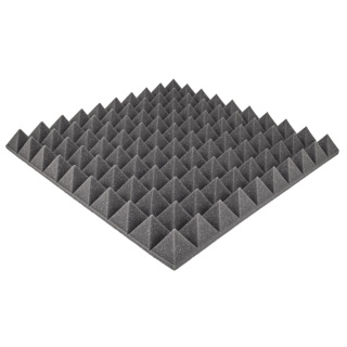 Pannello acustico in schiuma fonoassorbente PIRAMIDE 50mm 50x50cm ignifugo