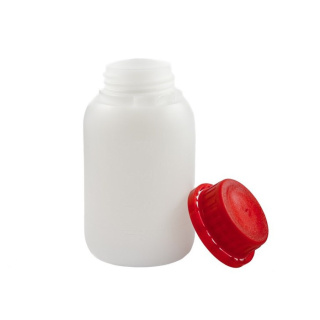 Bottiglia 250ml HDPE e tappo rosso