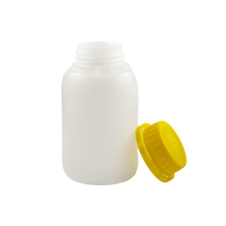 Bottiglia 250ml HDPE e tappo giallo con chiusura