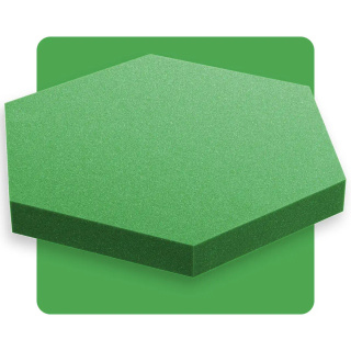 Pannello acustico esagonale verde kiwi 50x50 cm spessore 5 cm esagono