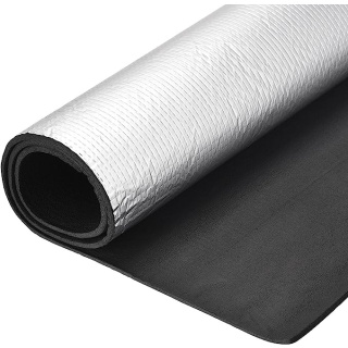 Schiuma isolante guarnizione impermeabile con alluminio 32mm 25x100cm ISOLMAT M32BH