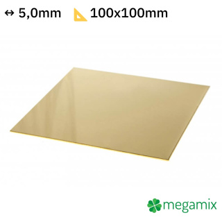 Lamina di ottone 100x100x5,0mm