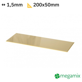 Lamina di ottone 200x50x1,5mm