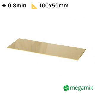 Piastra di ottone 100x50x0,8 mm