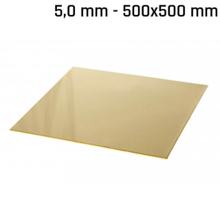 Lamina di ottone 500x500x5,0mm