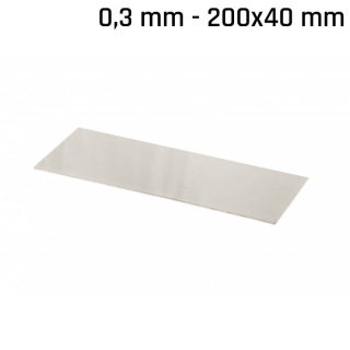 Lastra alpacca (nuovo argento) 200x40x0,3mm