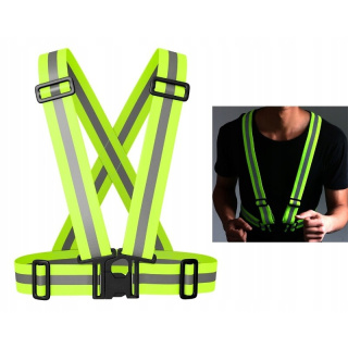 Gilet riflettente con cinturini per corsa regolabile