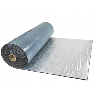 Schiuma isolante autoadesiva gomma impermeabile con alluminio 6mm 25x100cm ISOLMAT M06SH