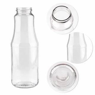 Bottiglia di vetro 1000ml 24cm SOK con chiusura